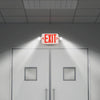 VEVOR LED Emergency Exit Sign, Dual Adjustable LED Heads, Battery-Backed Fire Exit Lighting, Red Letter Combo, Commercial Grade