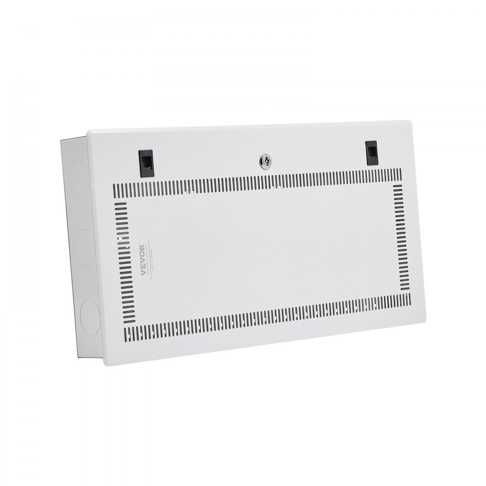 VEVOR Media Enclosure, 28-Inch, Structured Media Center with Vented Hinged Door, Cable Management Box, Structured Wiring Multi-Media Cabinet, Recessed Electrical Media Box, for Network Distribution