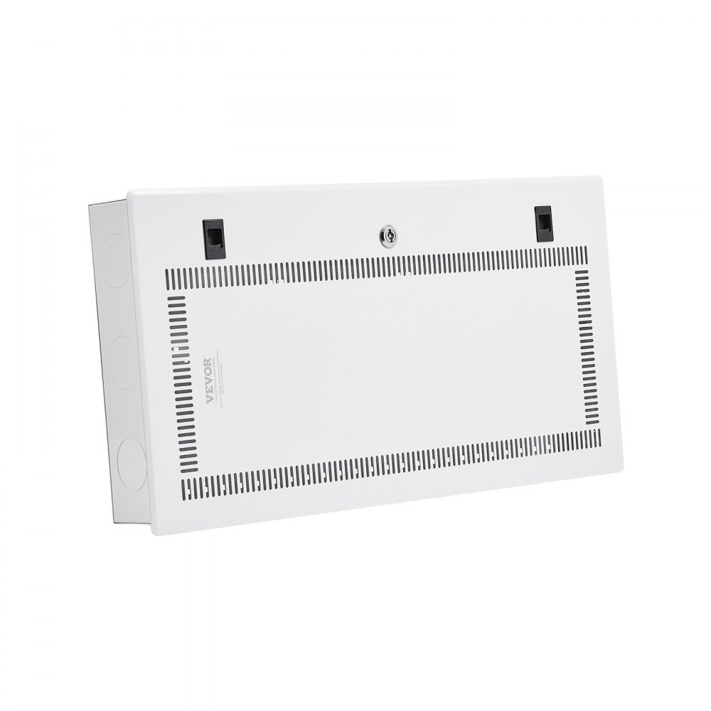 VEVOR Structured Media Enclosure, 9-Inch, Recessed in-Wall Media Box with Cover, Wall-Mount Cable Management Box Kit, Structured Wiring Multi-Media Cabinet, Cold-Rolled Steel, for TV Home Theater