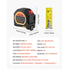 VEVOR 2-in-1 Laser Tape Measure, 135Ft Rechargeable Laser Measurement Tool & 16Ft Measuring Tape with Magnetic, 4 Modes-Length, Area, Volume, Continuous,ft/in/m/ft+in Unit,for Outdoor,Decoration