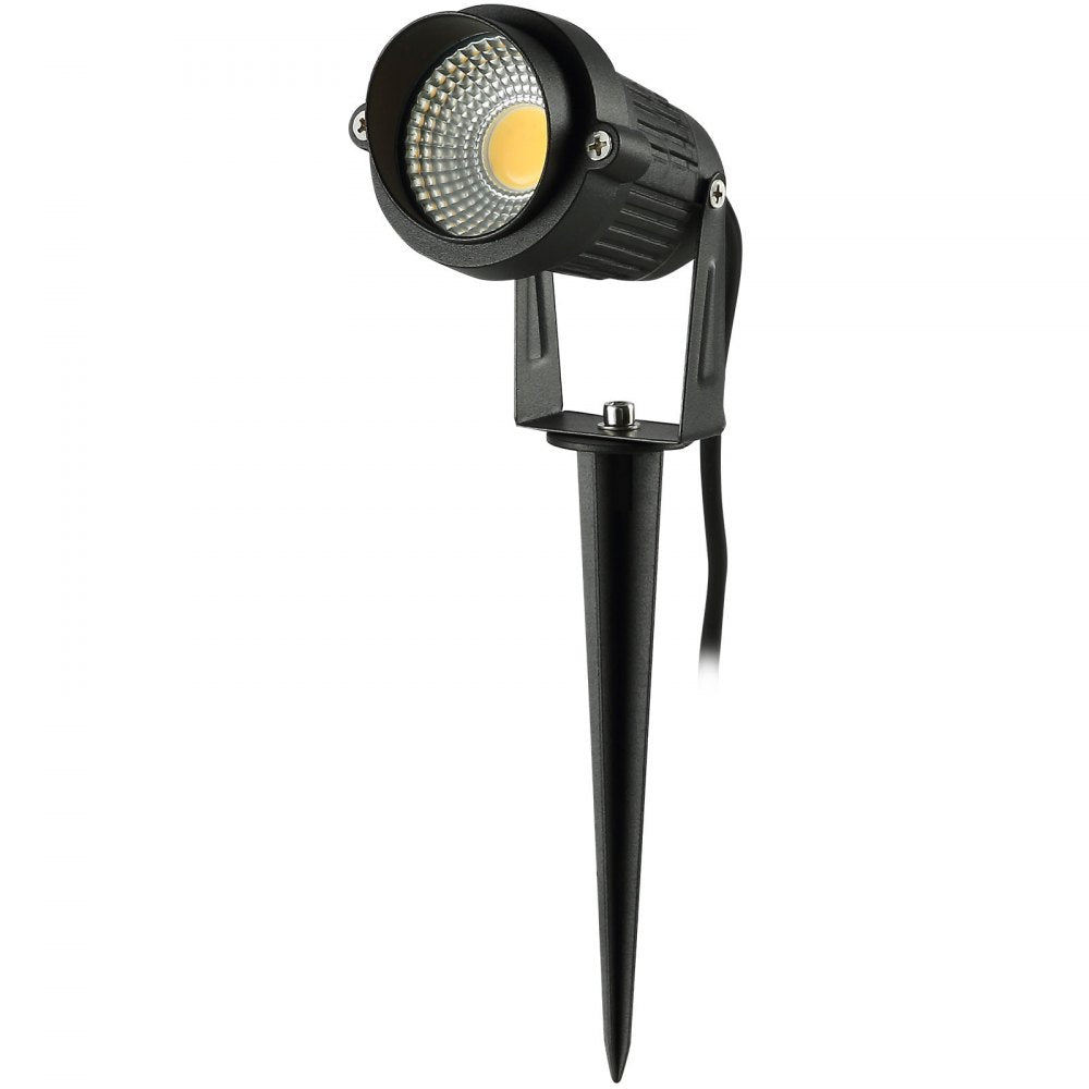VEVOR Landscape Lighting, 6W Low Voltage LED Landscape Lights, IP66 Waterproof Landscape Spotlights Yard Lawn Garden Pathway Outdoor Lights 12V 24V 450LM Warm White 3000K (12 Pack with Connectors)