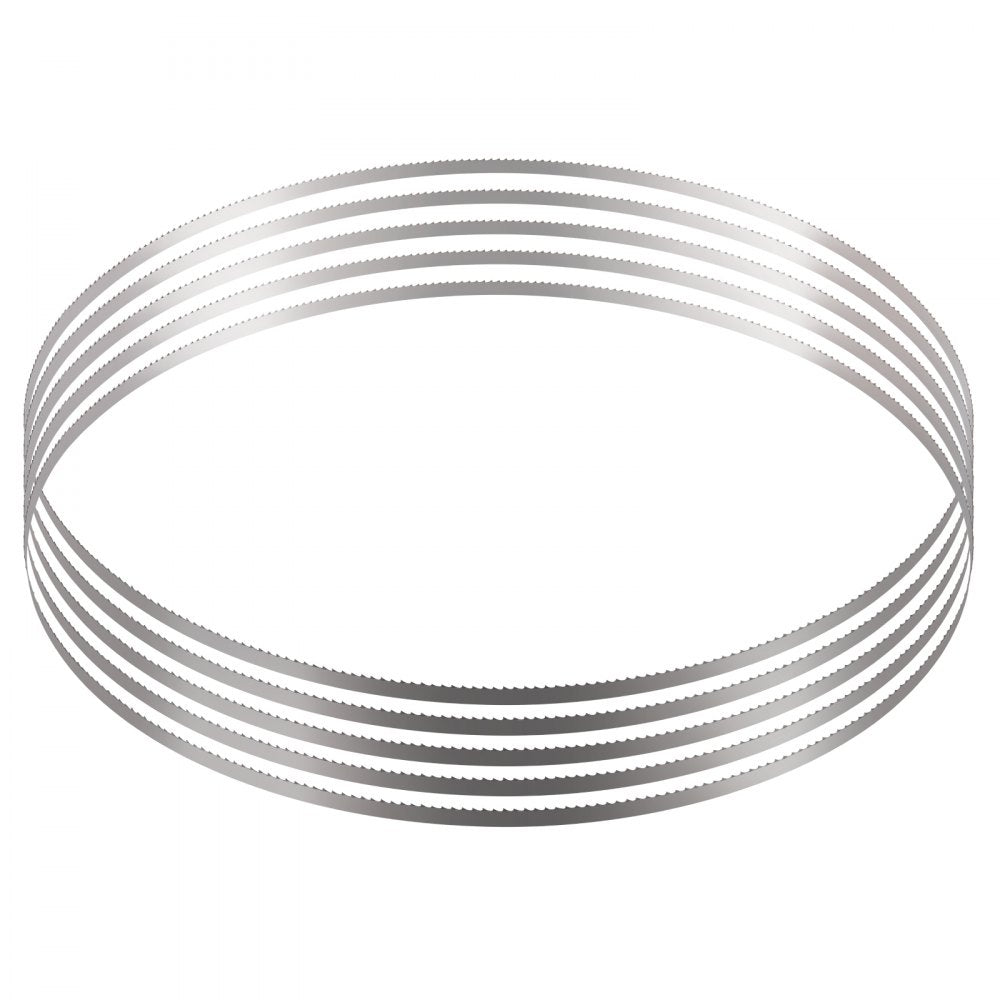 VEVOR Band Saw Blade, 83.5x0.63x0.02 inch, 5 PCS/Pack Meat Bandsaw Blades for Replacement, Carbon Steel Blade, Meat Cutting Blade Wrapped by Rust-Proof Paper, Fit for Commercial Bone Saw Machines