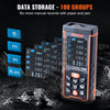 VEVOR Laser Measure, 328 ft, ±1/16'' Accuracy Laser Distance Measure with 100-Group Storage, ft/m/in/ft+in, 2.4'' Colorlit LCD Screen Laser Meter, Pythagorean Mode, Measure Distance, Area and Volume