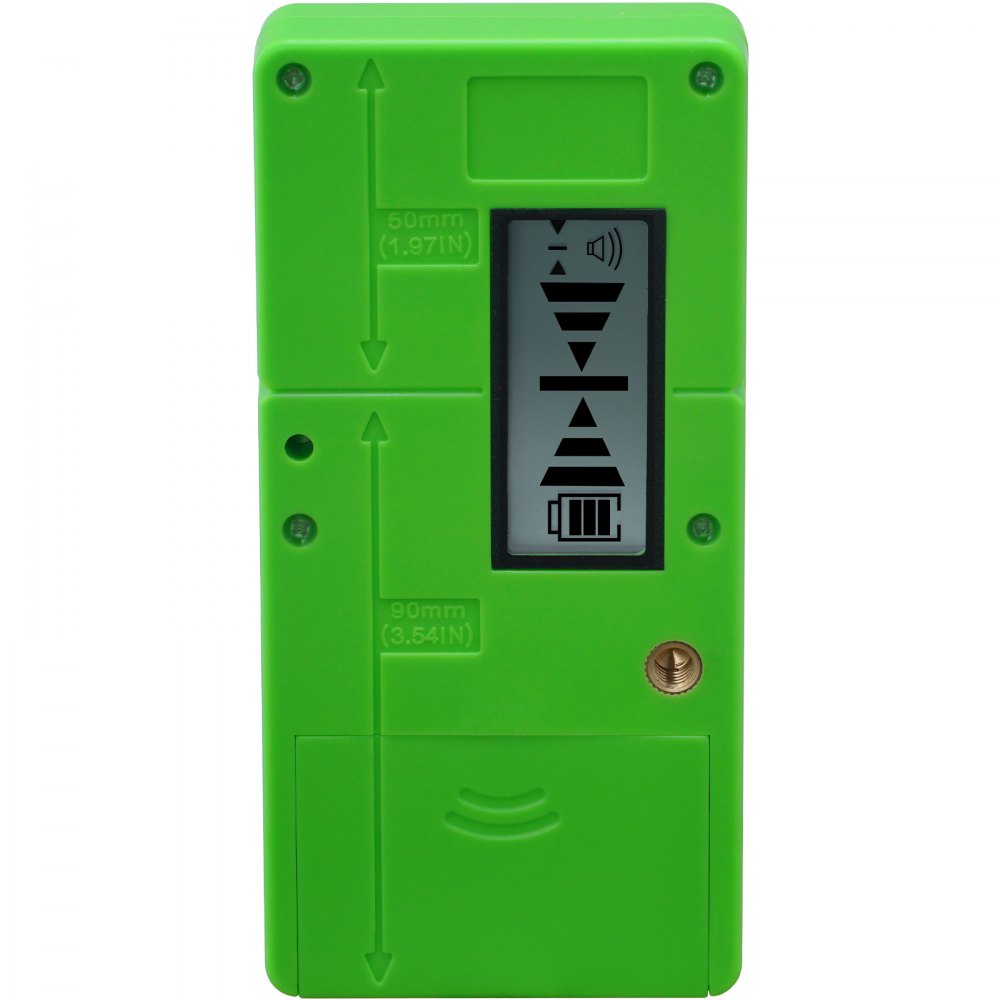 VEVOR Laser Receiver, 197 ft Working Range, Green Laser and Red Beam Detector for Pulsing Line Lasers, Customizable Speaker & Dual LCD Display & Built-In Bubble Level with Clamp for Laser Level Ebay美