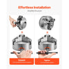 VEVOR 3-Jaw Lathe Chuck, 6 Inch (160 mm), Self-Centering Chuck with 1 1/2 in-8 Threaded Backing Plate, 0.12-5.71 in (3-145 mm) Clamping Range with T-wrench Screws, HT300 Material, for Wood Metal Lathe