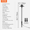 VEVOR 8 Pack Low Voltage Landscape Path Lights, 3W 210LM 12V-24VAC/DC Outdoor LED Pathway Lighting, 3000K Warm White Walkway Lights with Quick Connectors, IP66 Waterproof for Yard Garden Sidewalk