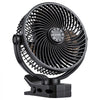 VEVOR Portable Clip Fan, Rechargeable Clip On Fan, USB Port with 3 Speeds & Circulation Mode, Strong Airflow Sturdy Clamp, Long Runtime for Desk, Golf Cart, Outdoor Camping Treadmill, Office, Black