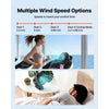 VEVOR Portable Clip Fan, Rechargeable Clip On Fan with Light, USB Port with 3 Speeds & Circulation Mode, Strong Airflow Sturdy Clamp, Long Runtime for Desk, Golf Cart,Outdoor Camping Treadmill,Black