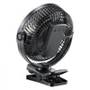 VEVOR Portable Clip Fan, Rechargeable Clip On Fan with Light, USB Port with 3 Speeds & Circulation Mode, Strong Airflow Sturdy Clamp, Long Runtime for Desk, Golf Cart,Outdoor Camping Treadmill,Black