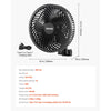 VEVOR Plant Fan, Grow Tent Clip On Fan Rechargeable, USB Port with 9 Speeds & Circulation Mode, Smart Control, Powerful Oscillating, Long Runtime for Hydroponics Circulation Cooling, Black, 2 Pack