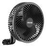 VEVOR Plant Fan, Grow Tent Clip On Fan Rechargeable, USB Port with 9 Speeds & Circulation Mode, Smart Control, Powerful Oscillating, Long Runtime for Hydroponics Circulation Cooling, Black, 2 Pack