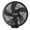 VEVOR Plant Fan, Grow Tent Clip On Fan Rechargeable, USB Port with 9 Speeds & Circulation Mode, Smart Control, Powerful Oscillating, Long Runtime for Hydroponics Circulation Cooling, Black, 2 Pack