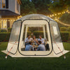 VEVOR Pop up Bubble Tent, 11 x 10.2 ft Waterproof & UV-Resistant, Clear Camping Tent Shelter, Outdoor Garden Dome Igloo Tents with Windows, 540° Panoramic View, for 8-10 Persons Patio Backyard