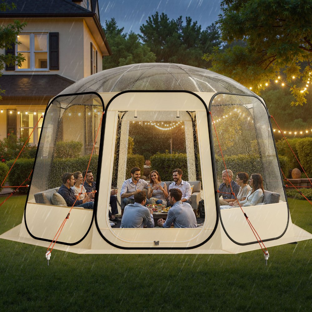 Pop up Bubble Tent 12 x 11.1 ft Waterproof UVResistant Clear Camping
