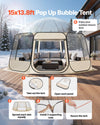 VEVOR Pop up Bubble Tent - setup steps graphic