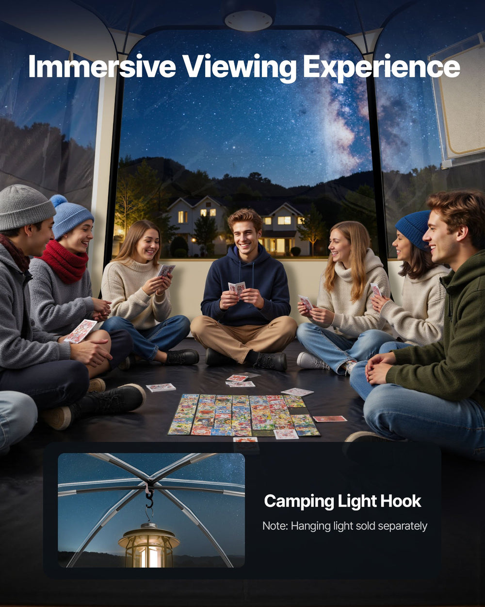 VEVOR Pop up Bubble Tent - immersive viewing experience graphic