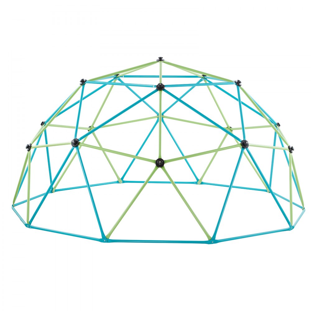 VEVOR Climbing Dome, 10FT Geometric Dome Climber with Saucer Swing, 1000LBS Loading Kid's Jungle Gym Playground, Easy-Assembly Outdoor Backyard Climbing Equipment for Boys Girls 3 to 10 Years Old