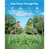 VEVOR Climbing Dome, 10FT Geometric Dome Climber, 1000LBS Loading Jungle Gym Playground with 2 Basketballs & Octopus Net, Easy-Assembly Outdoor Backyard Climbing Equipment for Kids 3 to 10 Years Old