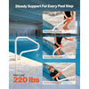 VEVOR Pool Rail, 48 x 32 inch Pool Handrail, 220 lbs Load Capacity Heavy Duty Stainless Steel Swimming Handrail, Seamless Welding, Recessed or Base Mount, for Poolside, Water Parks, Spa Centers