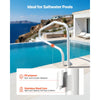 VEVOR Pool Rail, 48 x 32 inch Pool Handrail, 220 lbs Load Capacity Heavy Duty Stainless Steel Swimming Handrail, Seamless Welding, Recessed or Base Mount, for Poolside, Water Parks, Spa Centers
