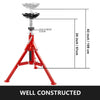 VEVOR Pipe Jack Stand, 2500LB Heavy Duty Welding Pipe Stand, with 4-Ball Transfer V-Head and Folding Legs, Adjustable Height 24"-43" 1107B-type Pipe Jacks for Welding