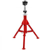 VEVOR Pipe Jack Stand, 2500LB Heavy Duty Welding Pipe Stand, with 4-Ball Transfer V-Head and Folding Legs, Adjustable Height 24"-43" 1107B-type Pipe Jacks for Welding