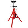 VEVOR Pipe Jack Stand, 2500LB Heavy Duty Welding Pipe Stand, with 4-Ball Transfer V-Head and Folding Legs, Adjustable Height 24"-43" 1107B-type Pipe Jacks for Welding