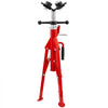 VEVOR Pipe Jack Stand, 2500LB Heavy Duty Welding Pipe Stand, with 4-Ball Transfer V-Head and Folding Legs, Adjustable Height 24"-43" 1107B-type Pipe Jacks for Welding