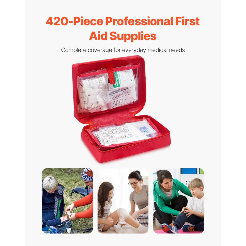 Vevor First Aid Kit 420-Piece Emergency Survival Bag New – FactoryPure