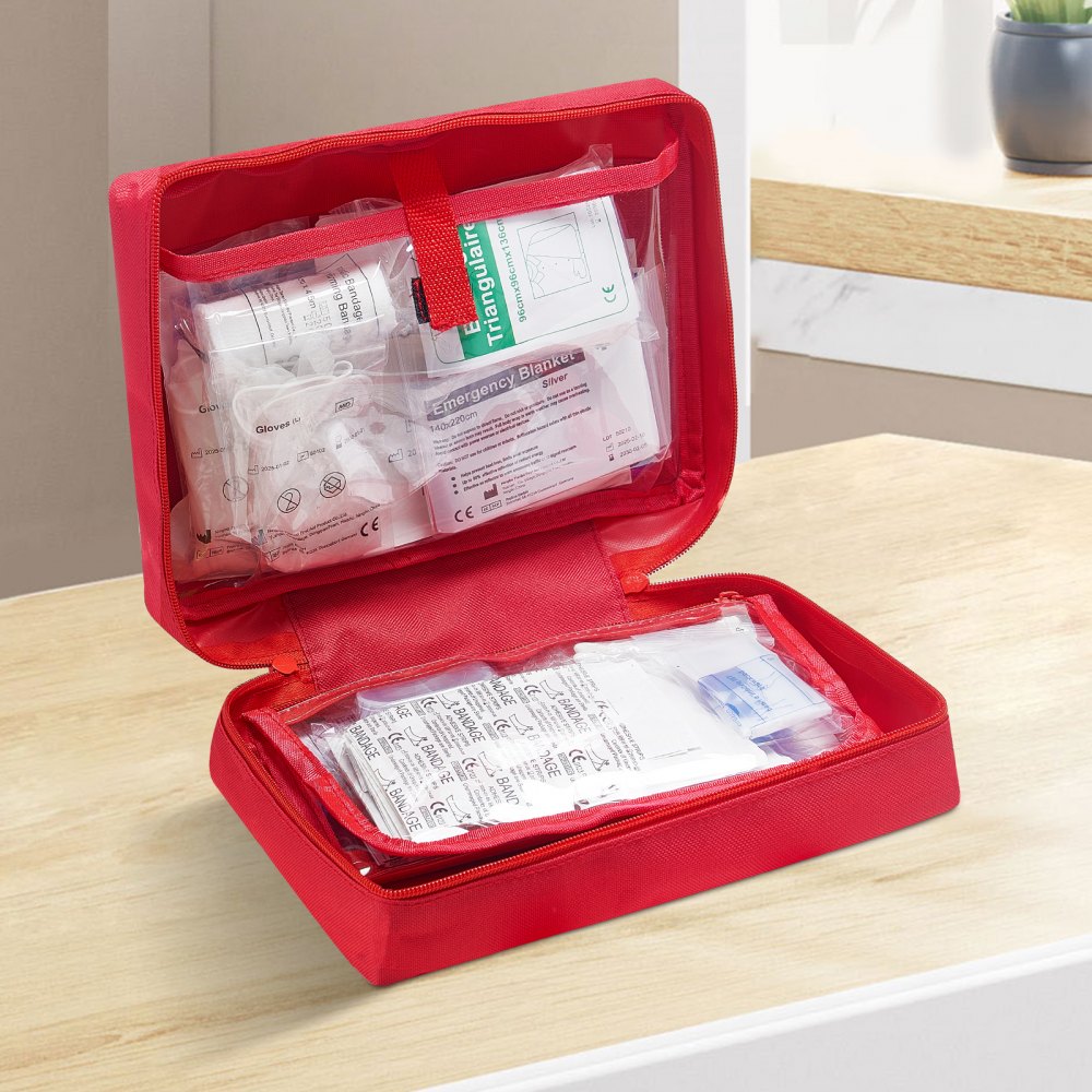 VEVOR First Aid Kit, 420 Pieces, 600D Nylon Large Survival First Aid Bag, Emergency Medical Supplies, for Home, Car, Office, Travel, Camping, Truck, Hiking, Sports, Vehicle and Outdoor Emergencies