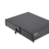 VEVOR 2U Rack Mount Drawer, 50 lbs Max Load-Bearing, Lockable Server Cabinet Case, Sliding Drawer with Lock and Cable Management Holes, for 19 in Network Equipment Server AV Rack or Cabinet Enclosure
