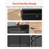 VEVOR 4U Rack Mount Drawer, 50 lbs Max Load-Bearing, Lockable Server Cabinet Case, Sliding Drawer with Lock and Cable Management Holes, for 19 in Network Equipment Server AV Rack or Cabinet Enclosure