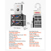 VEVOR Home Power Station Backup Power, 5120Wh, LiFePO4 Lithium Battery, Support Communication, Bluetooth and WiFi, AC 10000W Inverter, Fast Charge, for Home Backup, Emergency, Solar System Components