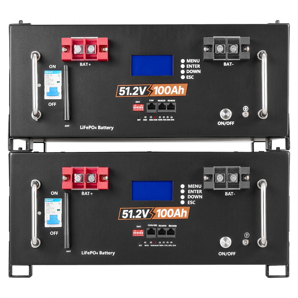 VEVOR Home Power Station Backup Power, 5120Wh, LiFePO4 Lithium Battery, Support Communication, Bluetooth and WiFi, AC 10000W Inverter, Fast Charge, for Home Backup, Emergency, Solar System Components