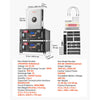 VEVOR Home Power Station Backup Power, 5120Wh, LiFePO4 Lithium Battery, Support Communication, Bluetooth and WiFi, AC 5000W Inverter, Fast Charge, for Home Backup, Emergency, Solar System Components