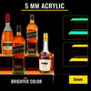 VEVOR LED Lighted Liquor Bottle Display Shelf, 30-inch LED Bar Shelves for Liquor, 2-Step Lighted Liquor Bottle Shelf for Home/Commercial Bar, Acrylic Lighted Bottle Display with Remote & App Control
