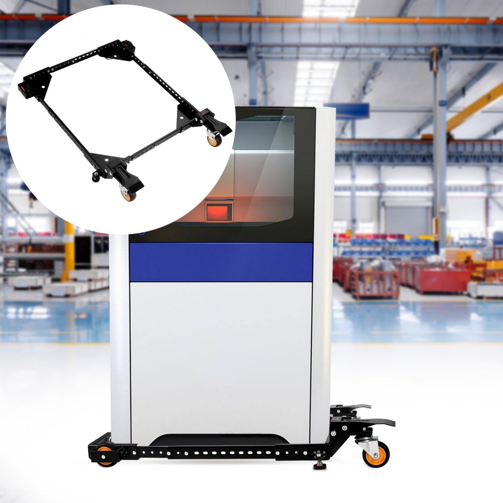 VEVOR Mobile Base, 650 lbs Weight Capacity, Adjustable from 12" x 12" to 36" x 36", Heavy Duty Universal Mobile Base Stand with Swivel Wheels, for Woodworking Equipment, Bandsaw, Power Tools, Machines