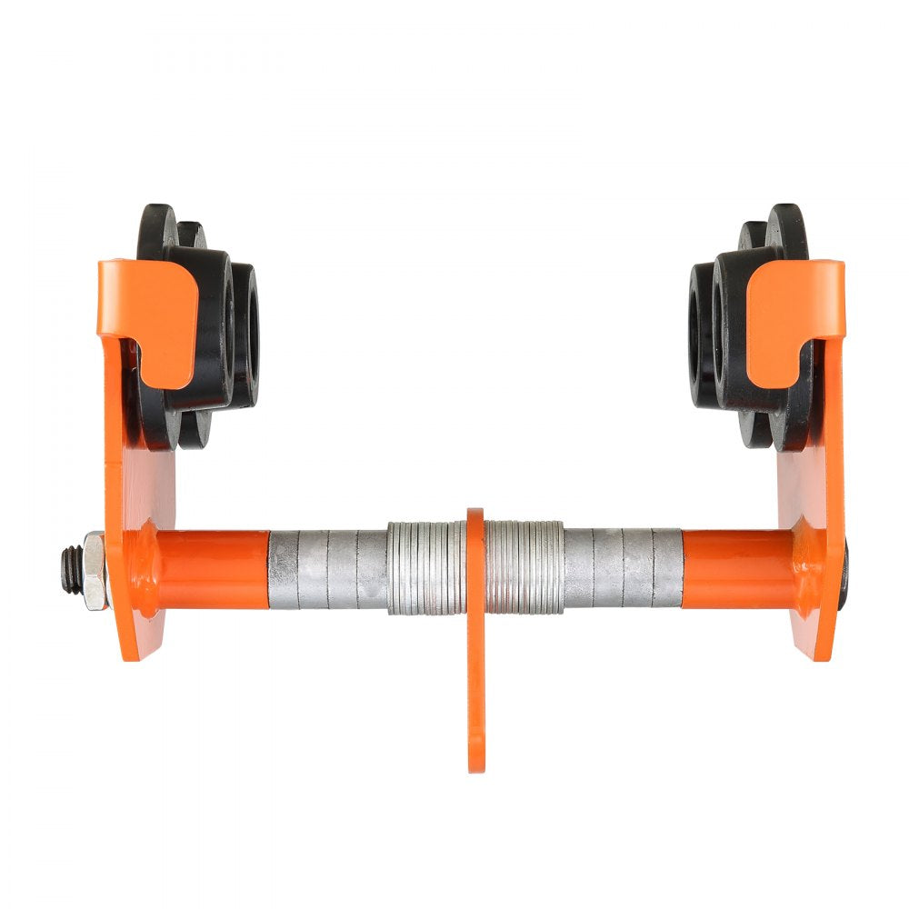 VEVOR Manual Trolley, 1100 lbs/0.5 Ton Load Capacity, Push Beam Trolley with Dual Wheels, Adjustable for I-Beam Flange Width 2.5" to 8", Heavy Duty Alloy Steel Garage Hoist for Straight Curved I Beam