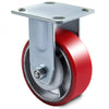 VEVOR 4 Pack 6 x 2 Inch Caster Wheels 2 Rigid and 2 Swivel Casters with Side Brake Polyurethane Iron Core Plate 1000LBS Capacity Per Wheel