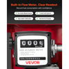 VEVOR Fuel Transfer Pump 110V, 16 GPM 60 L/min, AC Electric Oil Transfer Pump for Diesel Kerosene Biodiesel, with Meter, Auto Fuel Nozzle & 2 Hoses, 45 ft/13.7 m Lift, for Vehicles, Construction Sites