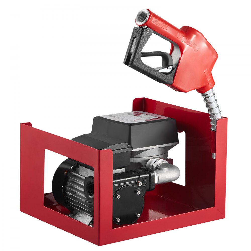 VEVOR Fuel Transfer Pump 110V, 16 GPM 60 L/min, AC Electric Oil Transfer Pump for Diesel Kerosene Biodiesel, with Meter, Auto Fuel Nozzle & 2 Hoses, 45 ft/13.7 m Lift, for Vehicles, Construction Sites