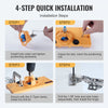VEVOR Concealed Hinge Jig, Cabinet Hinge Jig with C-Type Clamp and Accessories, PA66 Nylon and Steel Material, Accurate Hinge Drill Jig Woodworking Tool for Doors Cabinets Hinges Mounting
