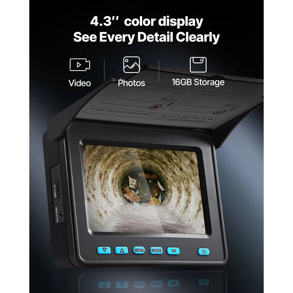 4.3-inch color display with video/photo capture and 16GB storage
