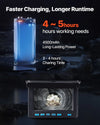 4500mAh battery for 4–5 hours runtime (3–4 hours charging time)