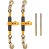 VEVOR Ratchet Chain Binder, 5/16"-3/8" Heavy Duty Load Binders, with G80 Hooks 7,100 lbs Secure Load Limit, Labor-saving Anti-skid Handle, Tie Down Hauling Chain Binders for Flatbed Truck Trailer, 4 P