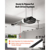 VEVOR Garage Door Opener 3/4 HP Ultra-Quiet Belt Drive WiFi Smart Opener, for Residential Garage, Includes Durable Rail, 3 Remotes, Smartphone App Control, Obstacle Sensor & LED Light, Black & White