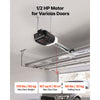 VEVOR Garage Door Opener 1/2 HP Heavy Duty Chain Drive WiFi Smart Opener, for Residential Garage, Includes Durable Rail, 3 Remotes, Smartphone App Control, Obstacle Sensor & LED Light, Black & White