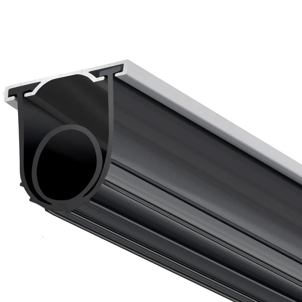 VEVOR Garage Door Seals Bottom Rubber, U Shape +O Ring Combination Garage Door Weather Stripping with Pre-drilled Aluminum Track Retainer Kit, 5/16 inch T-ends and 3 3/4 inch Width (16 Ft, Black)