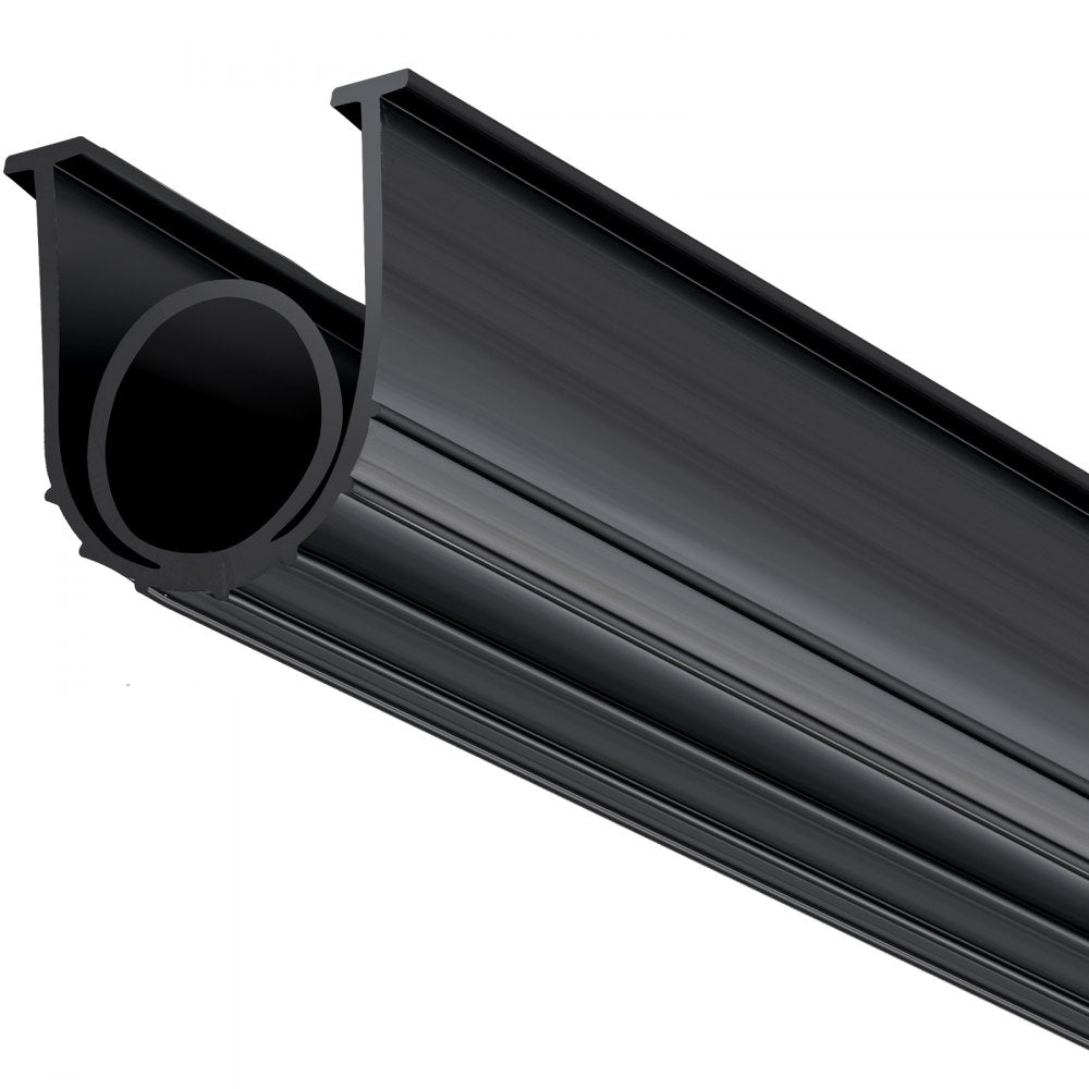 VEVOR Garage Door Seals Bottom Rubber, U Shape +O Ring Garage Door Weather Stripping, Universal Weatherproof Threshold Buffering Sealing Rubber , 5/16 inch T-ends and 3 3/4 inch Width (20 Ft, Black)
