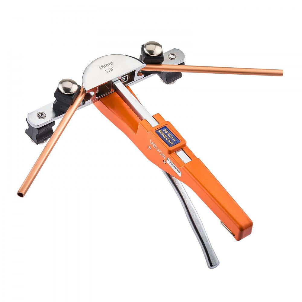 VEVOR Tubing Bender Kit, 1/4 to 7/8 Inch, Compact Ratcheting Tube Pipe Bender, Forward/Reverse Hand Bending Tool, with 7 Aluminium Alloy Dies, for Copper HVAC Air Conditioning Refrigeration Repair